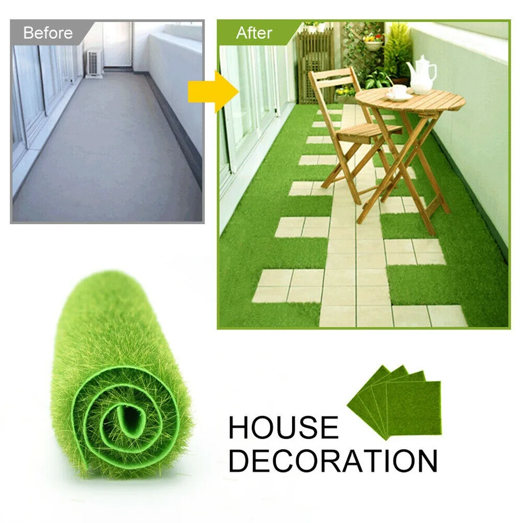 

4pcs Synthetic Landscape Fake Grass Mat Artificial Turf Lawn Yard Landscape 30x30cm