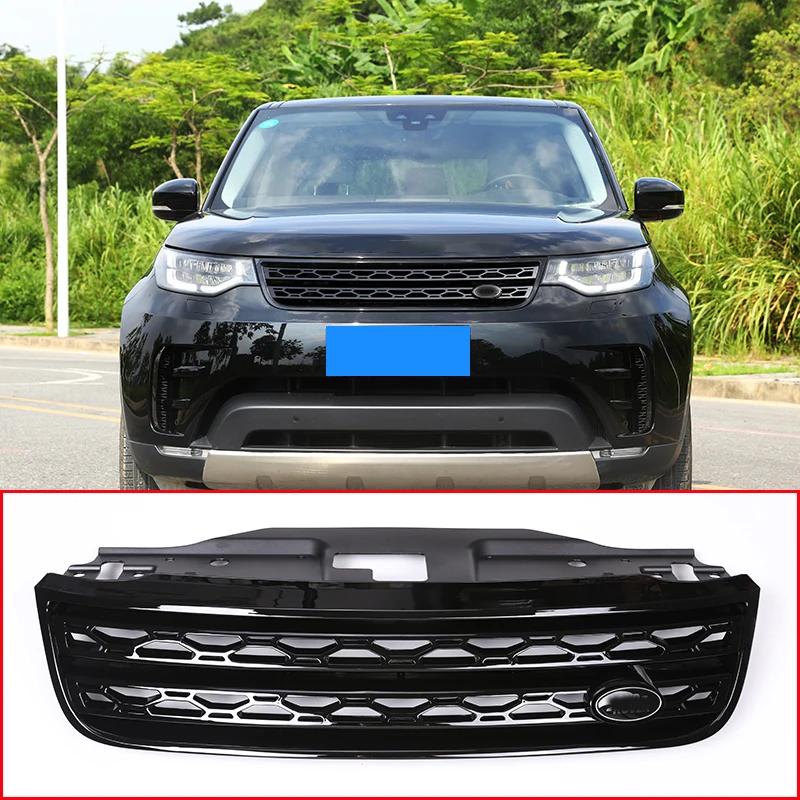For Land rover Discovery 5 2017 2018 L462 LR5 ABS Gloss Black Main Body Kit Car Front Grille Trim Replacement Exterior Parts For Land rover Discovery 5 2017 2018 L462 LR5 ABS Gloss Black Main Body Kit Car Front Grille Trim Replacement Exterior Parts