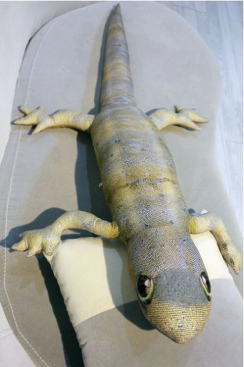 Dorimytrader Simulation Animal Lizard Plush Toy Big Realistic Animals Lizard Doll Gift for Kids Creative Decoration 100cm 39inch DY50027(15)_1