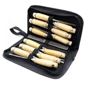 Price 13PC/set Hand Forged Sculpturing Laminated Steel Tools Chisel Carving Tool W194