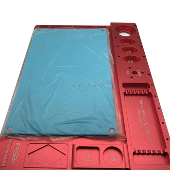 

Metal Service Pads Aluminum Lcd Repair Plate With Microscope Holder Place Rubber Mat Lcd Repair Plate 30*42*2cm Size