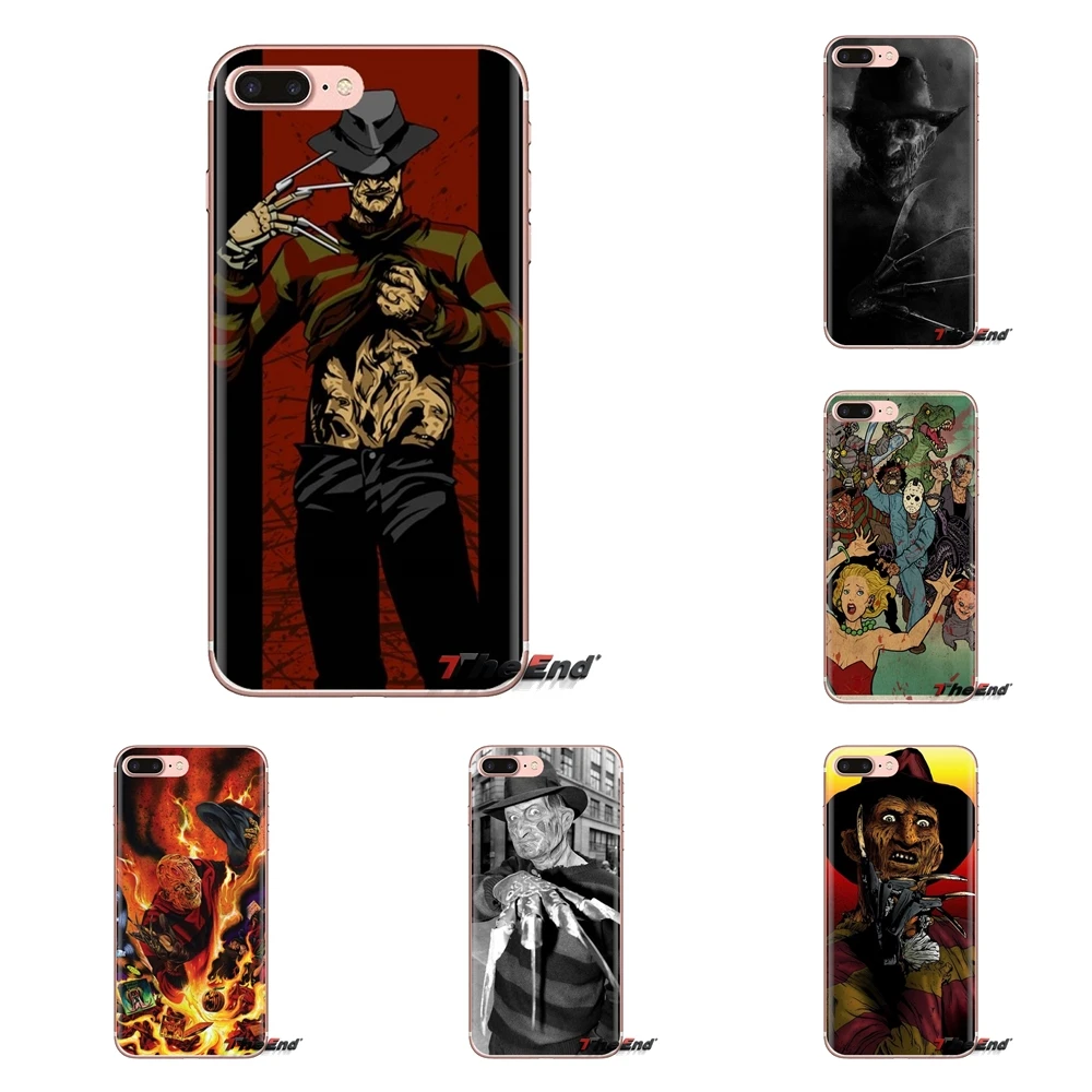Soft Transparent Cases Covers For iPod Touch Apple iPhone 4 4S 5 5S SE 5C 6 6S 7 8 X XR XS Plus MAX freddy krueger |