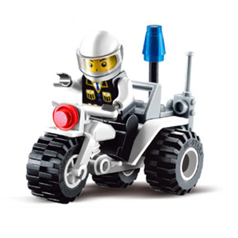 

27Pcs/set Policemen Motorcycle Model Figures Fancy Toys for Kids Building Block Kits Compatible with All Brands