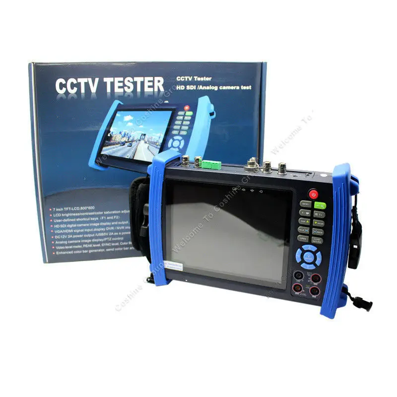 

Free shipping!7" CCTV Camera Monitor Tester Multimeter+Optical Power Meter+HD-SDI In/Out Test
