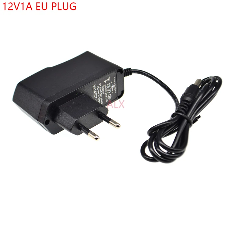 

DC 12V1A 12V 1A Power Supply Adapter EU PLUG 100V-240V 220V AC TO DC Converter 1000MA 5.5*2.1MM 5.5MM*2.5MM FOR ARDUINO UNO R3