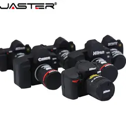 Jaster логотип Оптовая продажа цифровой одиночный объектив Reflex 2,0 usb флэш-накопитель камера ручка привод 4 ГБ 16 ГБ 32 ГБ 64 Гб силиконовая Флешка