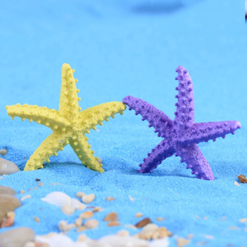 

ZOCDOU 2 Pieces Starfish Sea Star Ocean Animal Australia New Zealand Model Small Figurine Crafts Figure DIY Ornament Miniatures