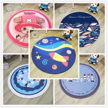 Мягкий круглый ковер мультфильм печатных ковры Противоскользящие коврики Одна деталь компьютерный стул коврик для детской комнаты дома гостиная