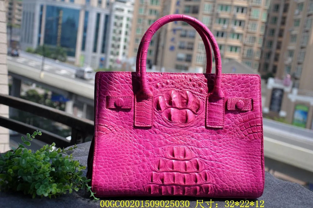 Women's Genuine Crocodile Skin Leather Handbag