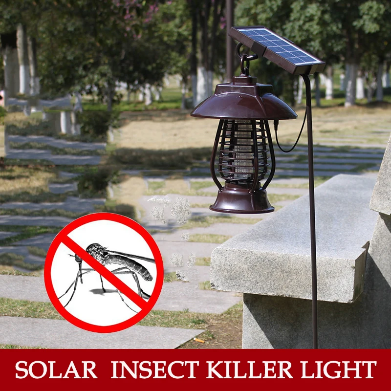 Functional Mosquito killing Lamp Insect Trap For Outdoor UV Solar