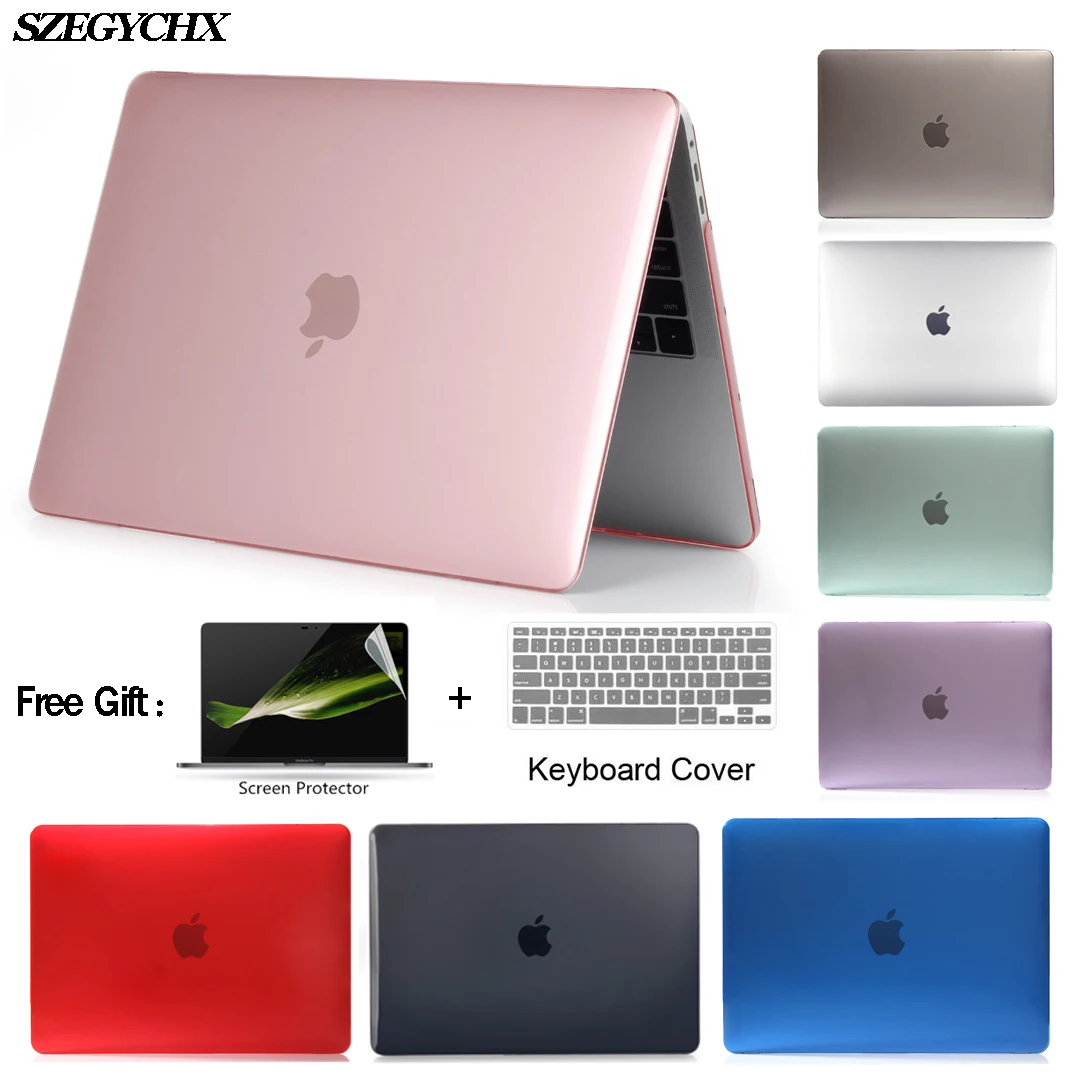 Laptop Case For Apple MacBook Air 13 A1369 A1466 Pro Retina 11 12 13 15 Touch Bar for macbook New Air 13 A1932 + Keyboard Cover Laptop Case For Apple MacBook Air 13 A1369 A1466 Pro Retina 11 12 13 15 Touch Bar for macbook New Air 13 A1932 + Keyboard Cover