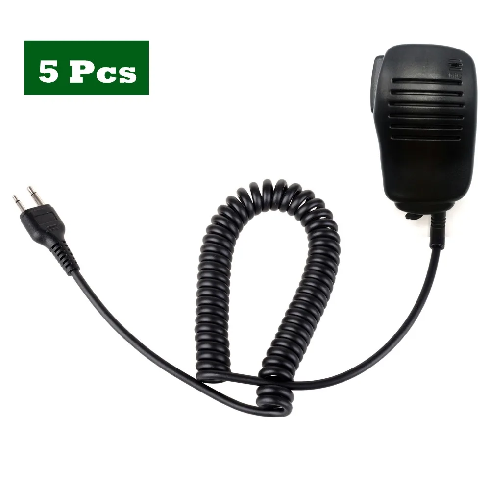 5PCS Police Handheld Speaker Mic Microphone PTT for Walkie Talkie