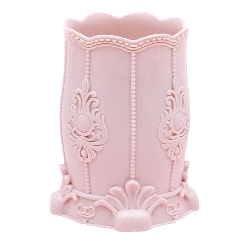

Makeup Brush Storage Tube Nordic Royal Style Round Neatening Pen Pencil Stationery Holder Desktop Cosmetic Storage Organizer