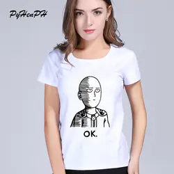 PyHenPH Аниме One Punch Man с Для женщин футболка модные OK герой Для женщин s футболка Повседневная футболка для Для женщин