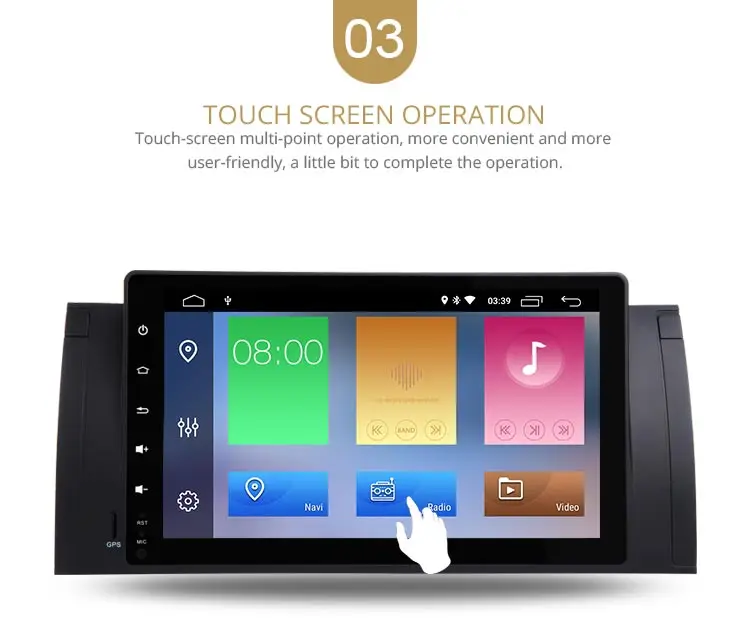 Best LJDA 9 Inch 1 Din Android 9.0 Car Radio For BMW E39 X5 M5 E53 Car Multimedia Player Stereo Auto Audio GPS Video Canbus 2G+16G 5