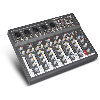 

Mini Household Portable Audio Mixer with USB DJ Sound Mixing Console 48V Amplifier for Karaoke KTV Party