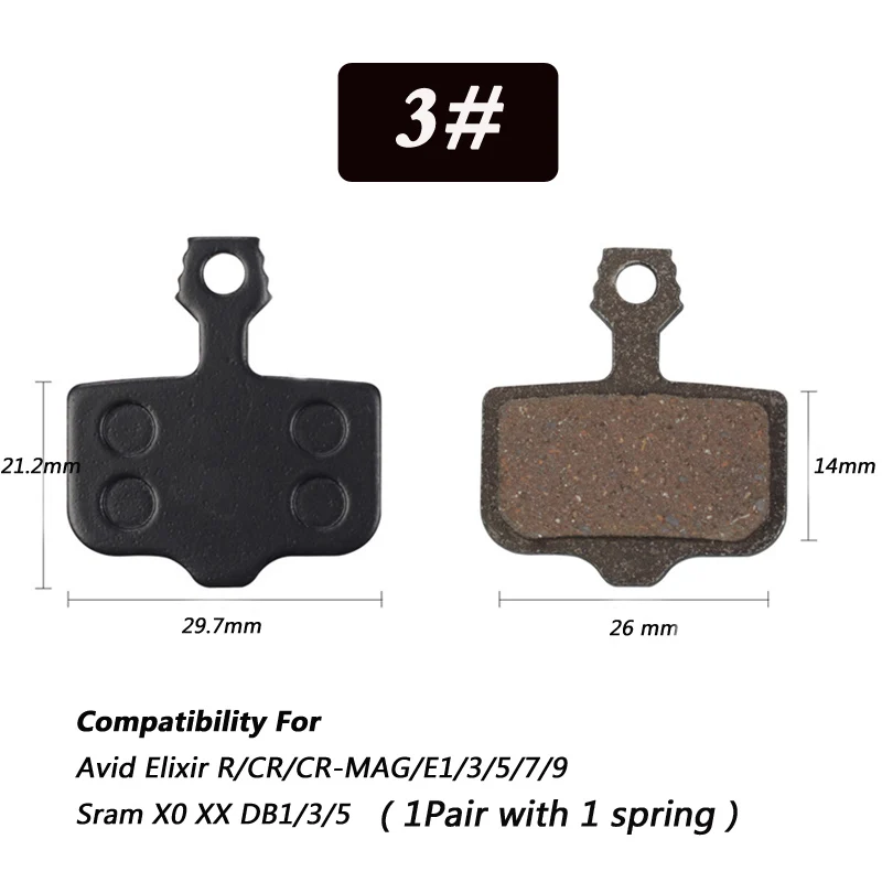 1 пара велосипедных керамических дисковых тормозных колодок для MTB гидравлических дисковых тормозов для SHIMAN0 SRAM AVID HAYES Magura, велосипедные прокладки - Цвет: 3