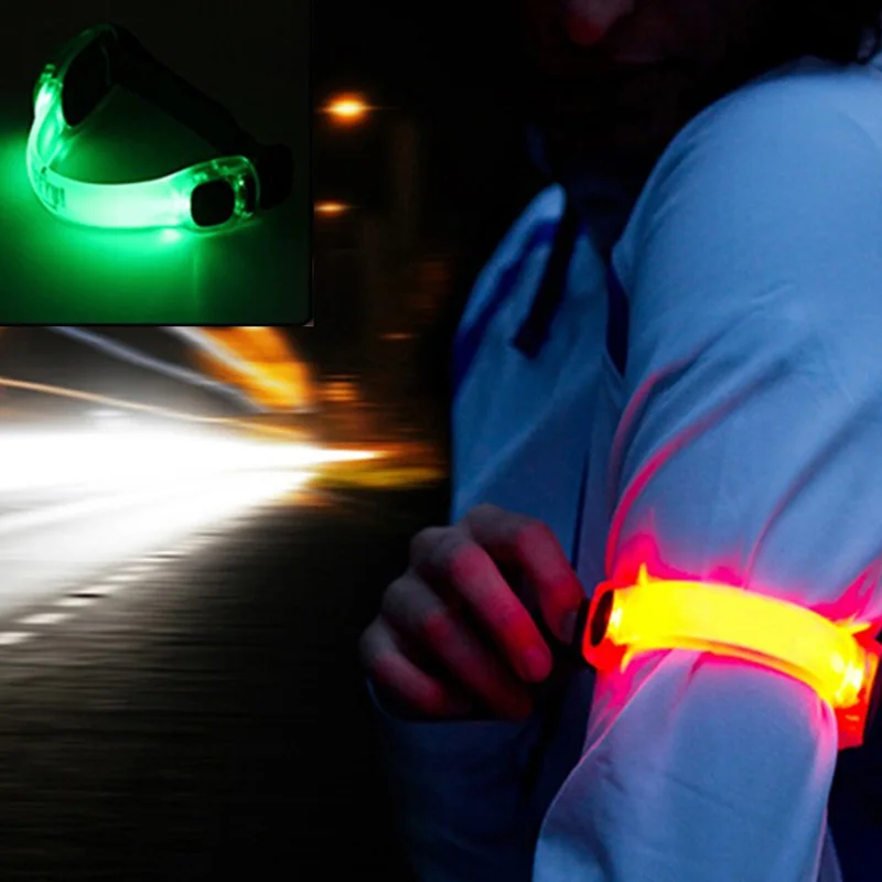 Led Silicone Emergency Lamp 2 Modes Leg Arm Running Cycling Outdoor Waterproof Safety Wrist Strap Warm Light Flashing Night Lamp (3)