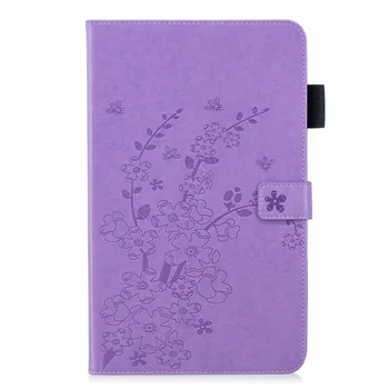 

100pcs/lot Plum Flower 3 card leather new arrived cover case for Samsung Galaxy Samsung Galaxy Tab A 10.1 inch T580 T585 shell