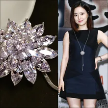 ALW Natrual Nieve Suéter Accesorios Collar Pendiente de Las Mujeres Vestido Largo Collar de Cristal de Joyería de Moda 2016