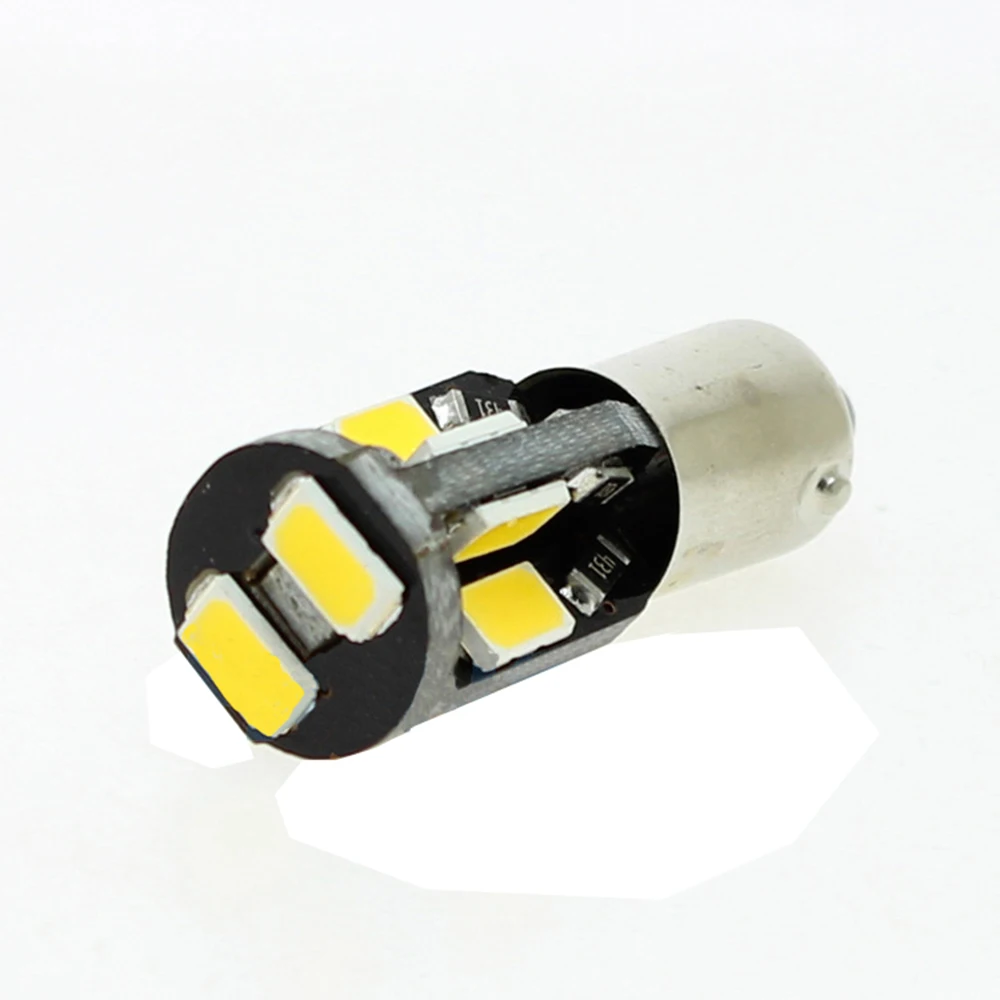 CQD светильник 2шт BA9S T4W светодиодный для двери с башней 10 SMD 5730 12V DC белый теплый