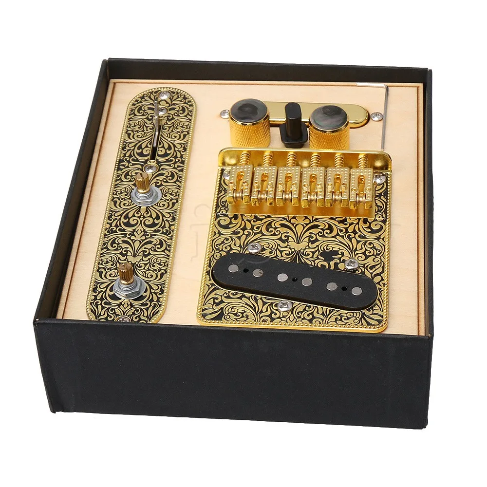 

Yibuy Control Line + Neck Pickup + Bridge Parts Electric Guitar Partial Installation Accessory