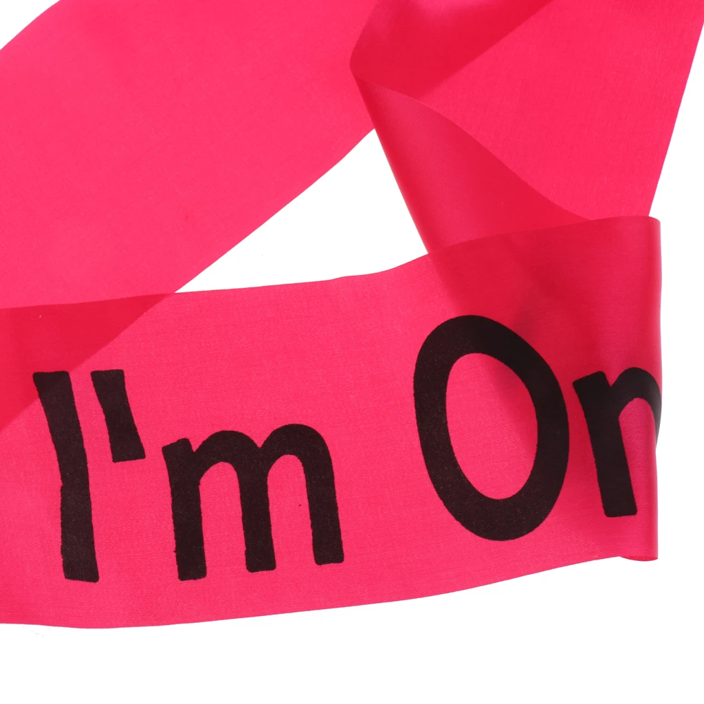 Cute I am One Satin Sash Baby Boy Girl First Birthday Decoration for Baby Shower Wedding Party Decoration Supply Gift Present