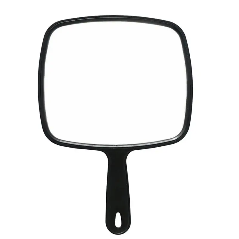 

Professional Handheld Salon Barbers Hairdressers Mirror with Handle (Black)