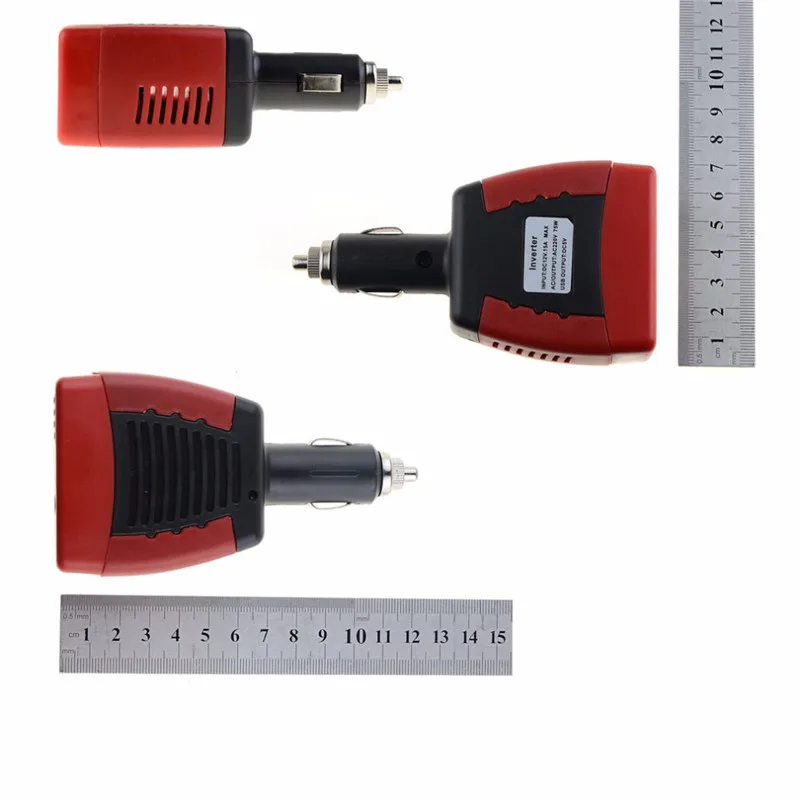 Автомобиль-Стайлинг инверторы постоянного тока 12 В к AC 220 В с 5 В 75 Вт USB Зарядное устройство Порты и разъёмы прикуривателя автомобиля Мощность инверсор автомобильный преобразователь