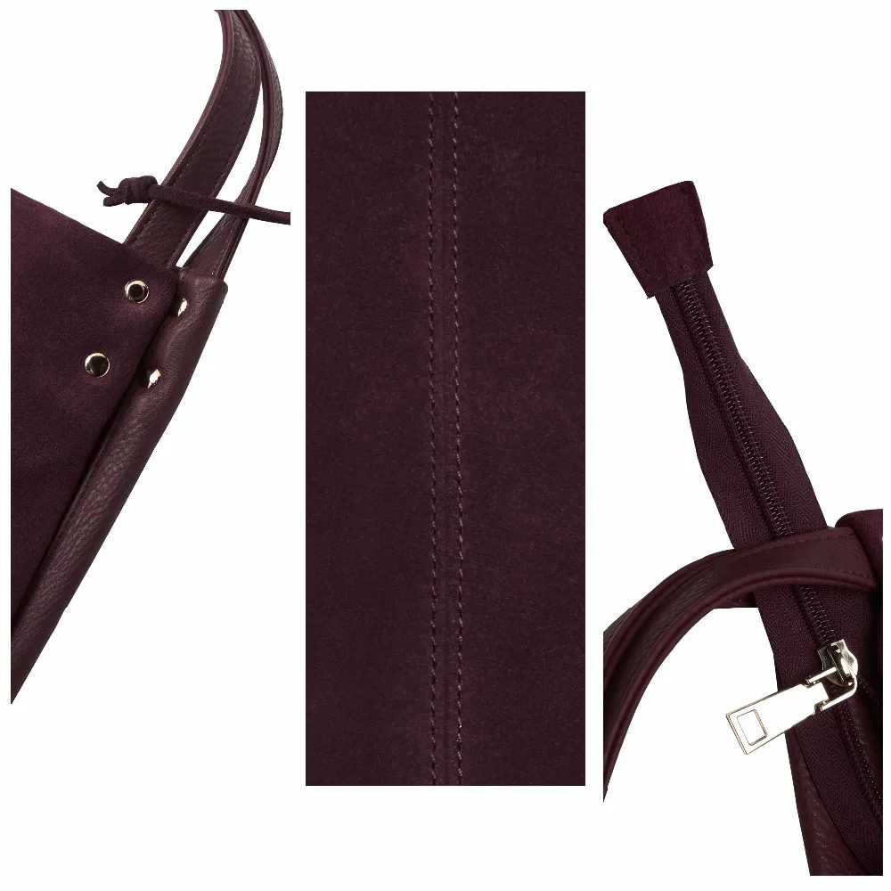 Koop Nieuwe Vrouwen Real Split Suede Lederen Hobos Bag Designer Vrouwelijke Leisure Grote Schoudertassen Effen Kleur Reizen Toevallige Handtas