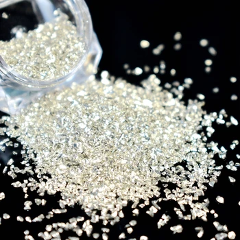 

Light Champagne Nail Art Crushed Glass Powder Decoration Broken Nail Design Glitter Powder 3D Rhinestones D8119