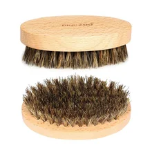Натуральная кабана щетка из голландсокого дерева для мужчин бамбуковый массаж лица, который работает чудесно расчесывать бороды и усы Прямая