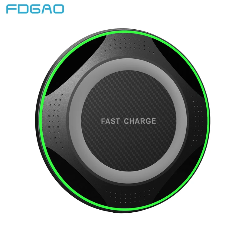 

Fdgao Qi Wireless Charger Pad for Samsung Galaxy S9 S8 Plus Note 9 8 10W Fast Charging Dock Cradle For iphone XS MAX XR X 8 Plus