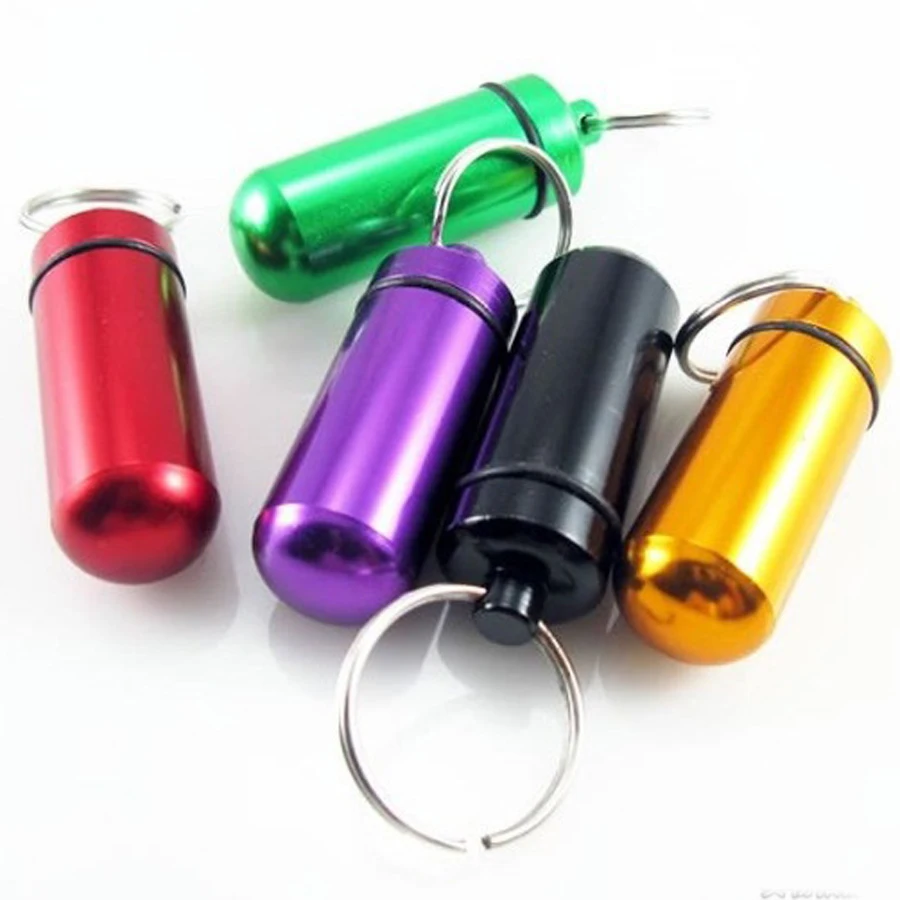

EDC Travel Kit Outdoor Camping aluminum mini Medicine Bottles Waterproof emergency pills bottle Portable equipment FW017
