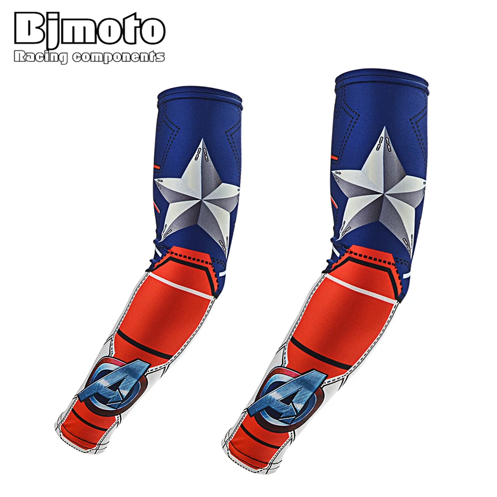 

Motorcycle 2pcs Cycling Sports Tattoo UV Block Cool Arm Sleeves Armwarmer Cover Sun Protection Skull Bike Bicycle Arm Warmer
