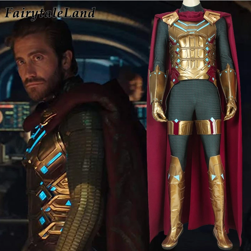 

Mysterio Costume Cosplay Quentin Beck Outfit Halloween Costumes Superhero Spider-Man Far from home Jumpsuit Accessories
