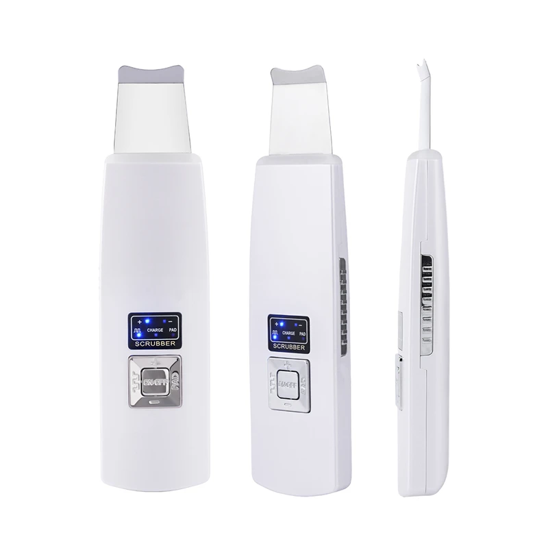  Ultrasonic Face Cleaning Machine Skin Scrubber Nose Blackhead Pimple Removal Spatula Face Lifting B