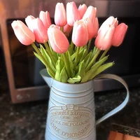 10PCS Tulip Artificial Flower Real Touch Artificial Bouquet PE Fake Flower for Wedding Decoration Flowers Home Garden Decor - Image 2
