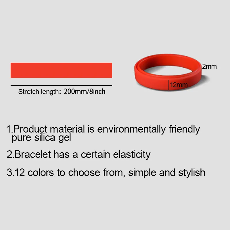 Фитнес Силиконовый баскетбольный браслет для поддержки запястья, спортивный эластичный баланс, мощный браслет, 12 цветов, высококачественный резиновый браслет