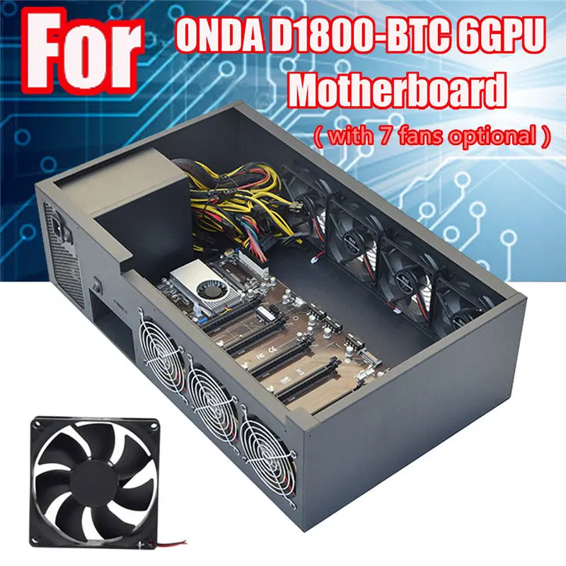 6GPU font b Crypto b font Coin Open Air font b Mining b font Server Frame