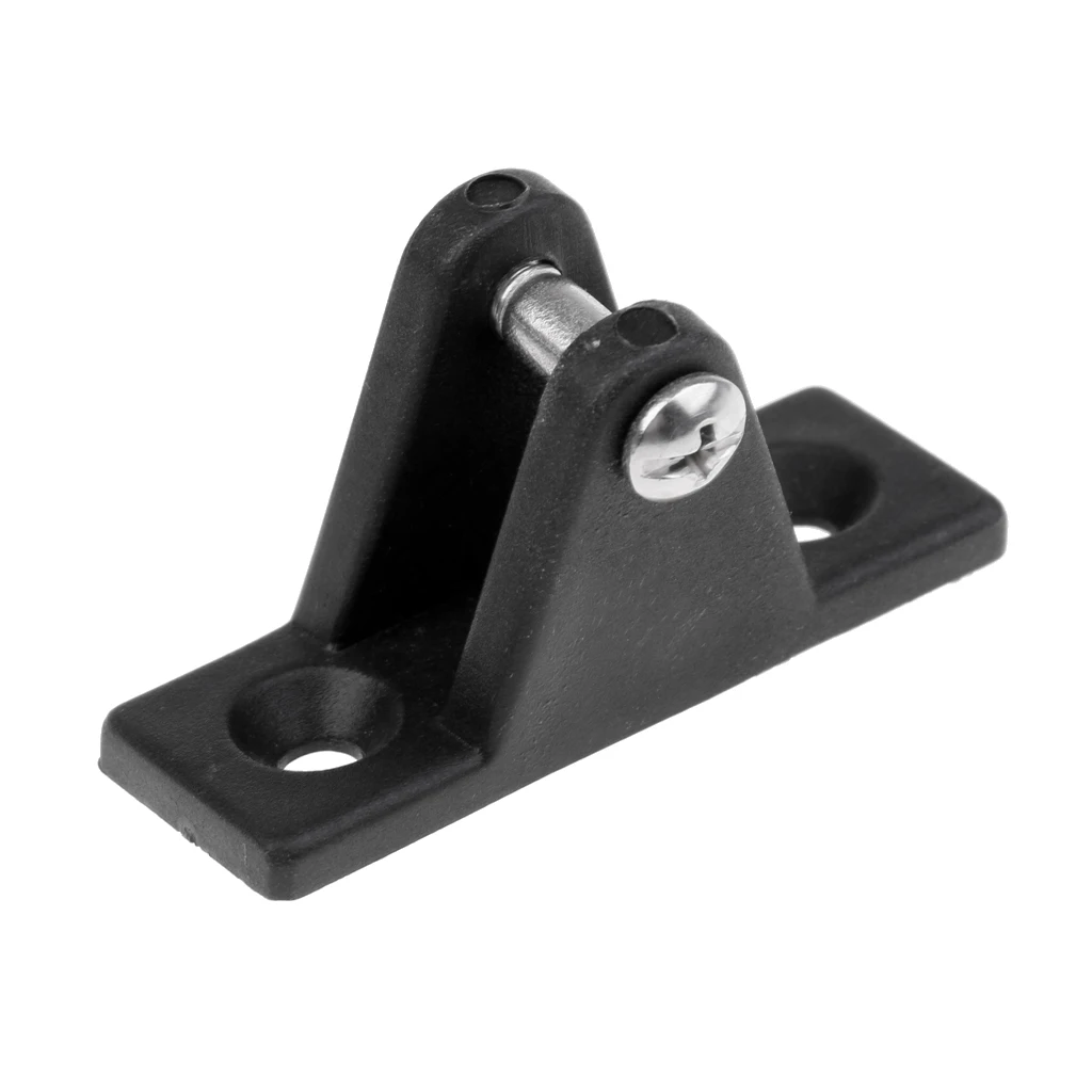 Perfeclan Black Durable Nylon Universal Deck Hinge Angle Side Mount Plate with Bolt  Stainless Steel Hinge Bimini Tops