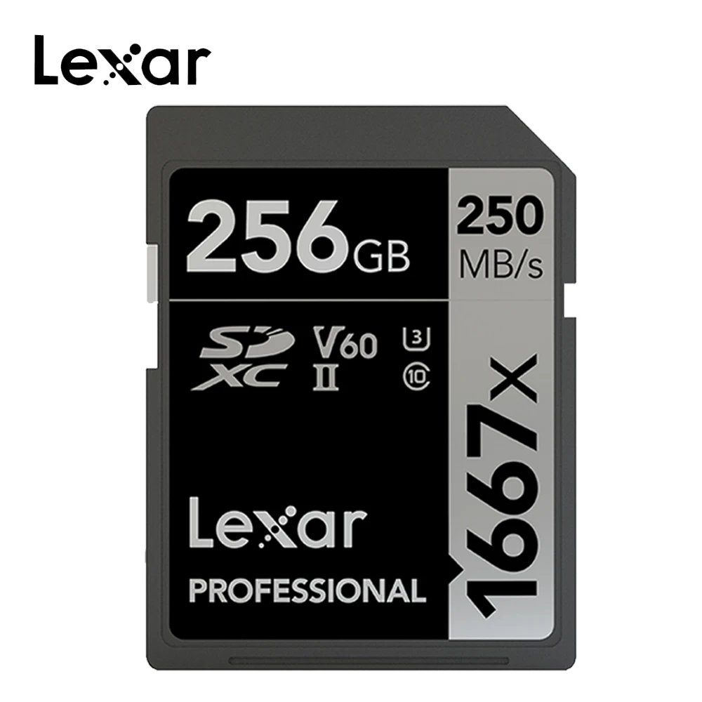 Лучший Lexar 1667X V60 карты памяти 64 GB 250 МБ с. флэш памяти sd карты s 128 GB UHS II U3 micro sd карта SDXC 256 GB для 3D 4 K видео высокой четкости