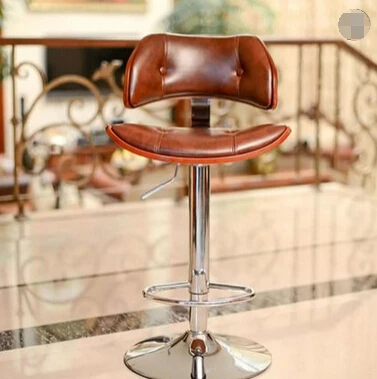 Дерево барный стул вращающийся Европейский ретро моды минималистский барный стул барный стул стул