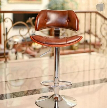 Wood bar stool rotating European retro fashion minimalist bar stool bar stool chair Wood bar stool rotating European retro fashion minimalist bar stool bar stool chair