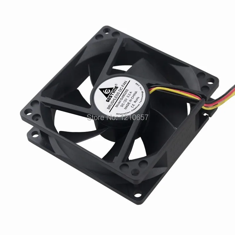 5 шт./партия 8025s GDT 80 мм 80x80x25 вентиляционный охладитель DC 12V 3P бесщеточный осевой