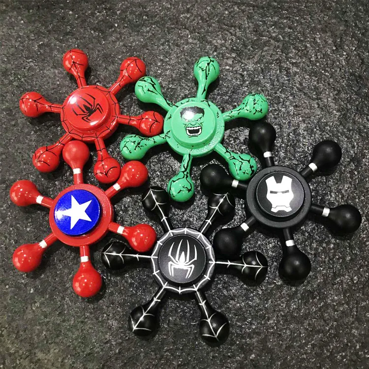 New Type Fidget Spinner Avengers Super Hero Hulk Vedom Spider man Spiderman Iron man Captain America