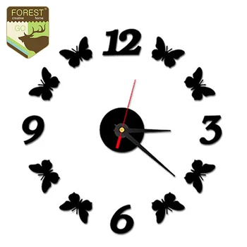 

Modern Mute Clock Butterfly DIY Large Wall Clock 3D Acrylic Art Designs Home Decoration For Kitchen Clock Wall Digital Watch