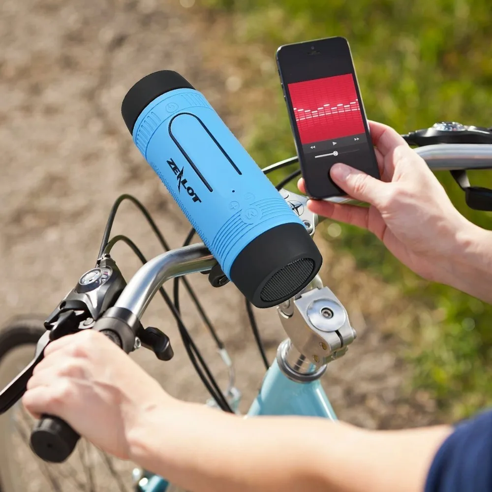 ZEALOT S1 Беспроводная bluetooth колонка fm радио уличная портативная велосипедная мини