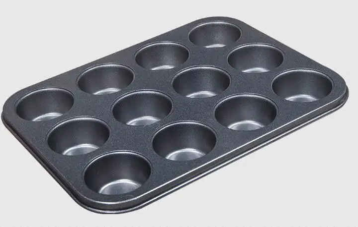 Description Picture 2 of itemDIY Cake Baking Tools Steel Cupcake Mold Egg Tart Baking Tray Muffin Cake Mould 25X19cm