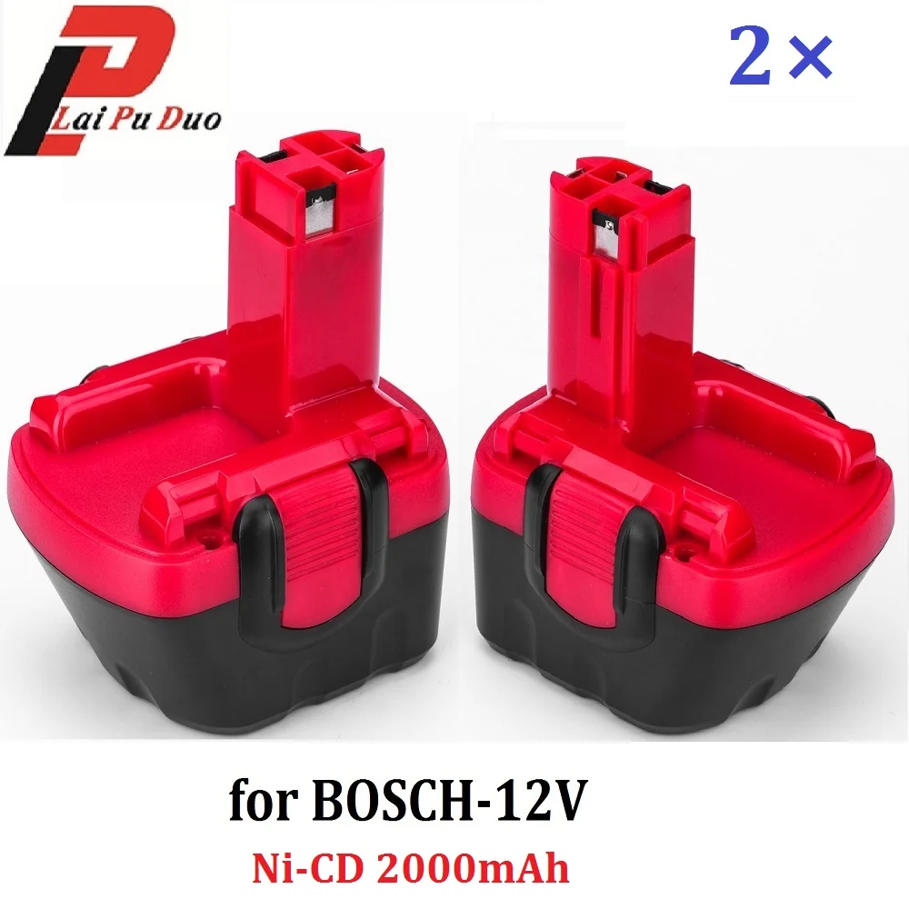 

2PCS 12V 2000mAh Ni-CD Battery for Bosch 12V Drill GSR 12 VE-2,GSB 12 VE-2,PSB 12 VE-2, BAT043 BAT045 BTA120 26073 35430
